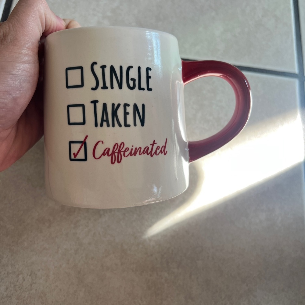 Burton White Mug with Red Handle